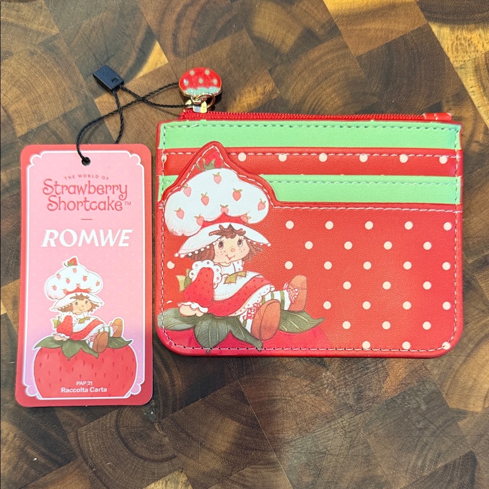 Strawberry Shortcake x ROMWE Zip Wallet Coin Pouch NWT